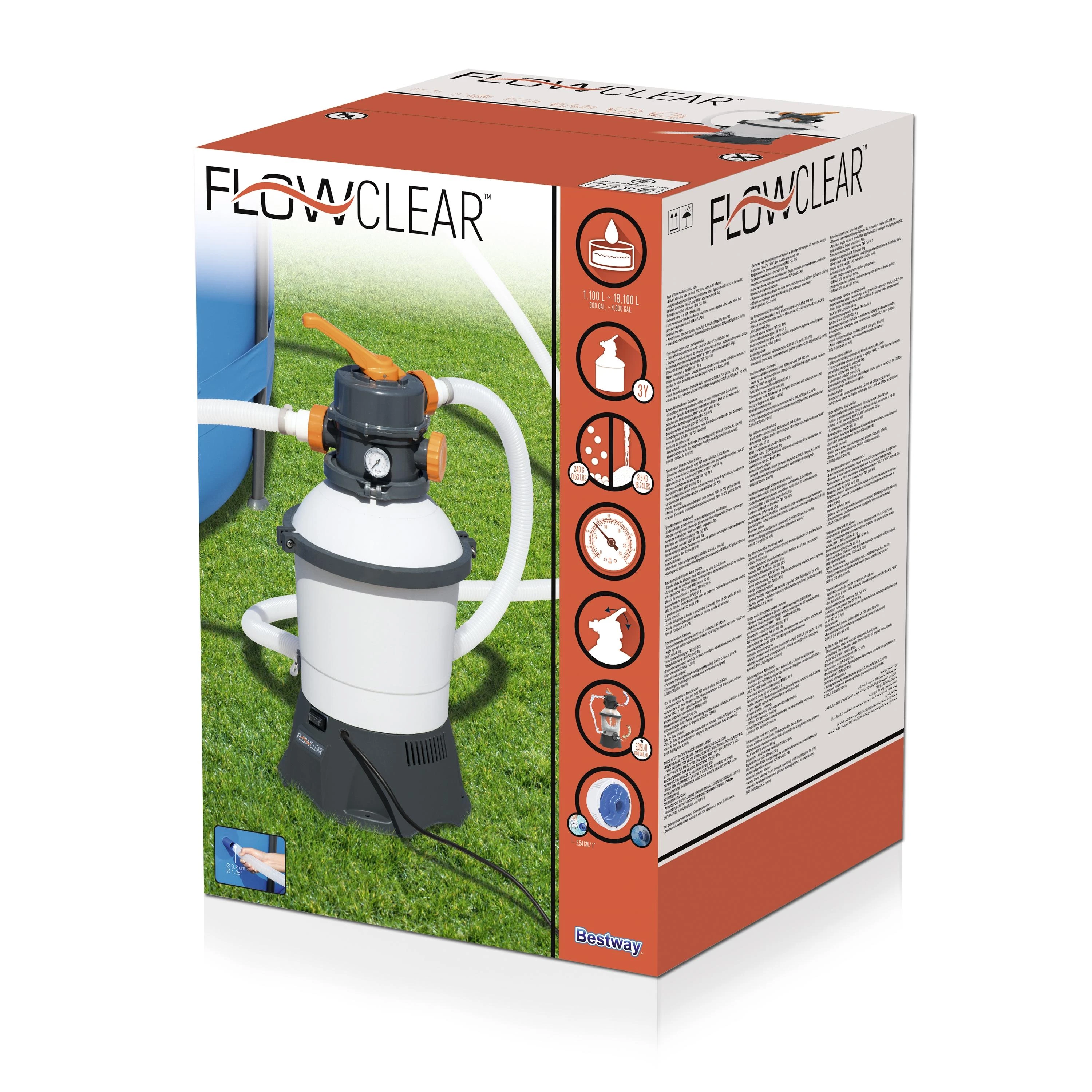 „Bestway“ smėlio baseino siurblys 3596 l/h, skirtas filtravimo rutuliams 58515