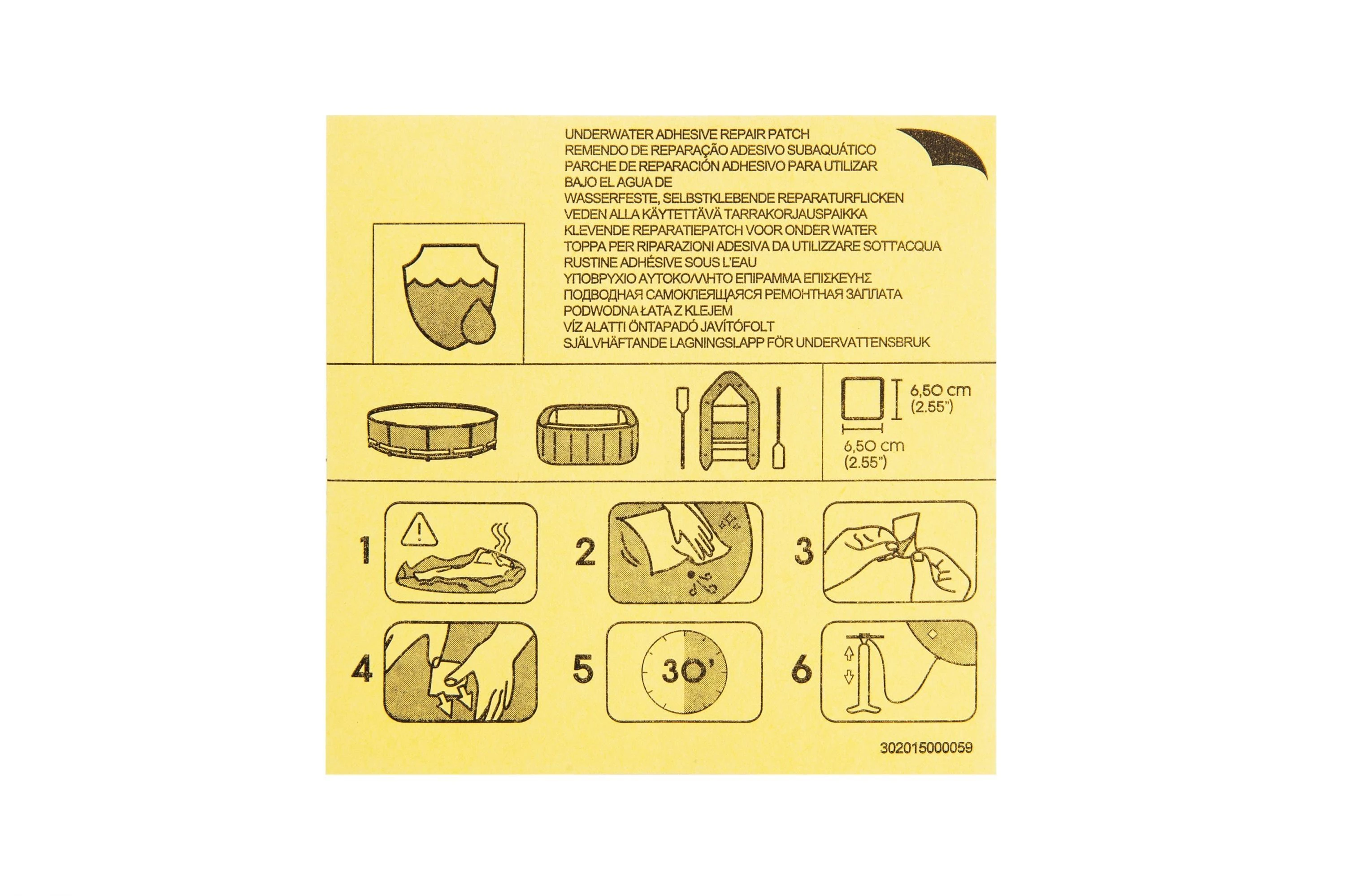 Bestway vandeniui atsparus remonto rinkinys Patches 62091