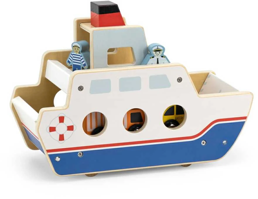 Viga Toys „Viga“ medinis laivas „Captain Car 4 PCS“.