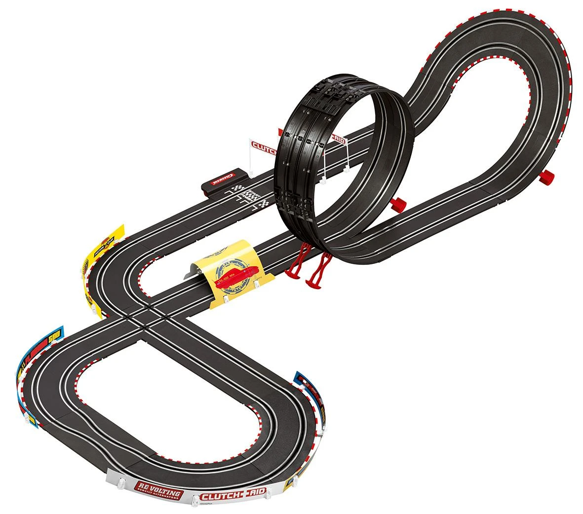 Milly Mally Carrera Go Cars – Neon Nights 5,3 m trasos rinkinys su nuotolinio valdymo automobiliukais