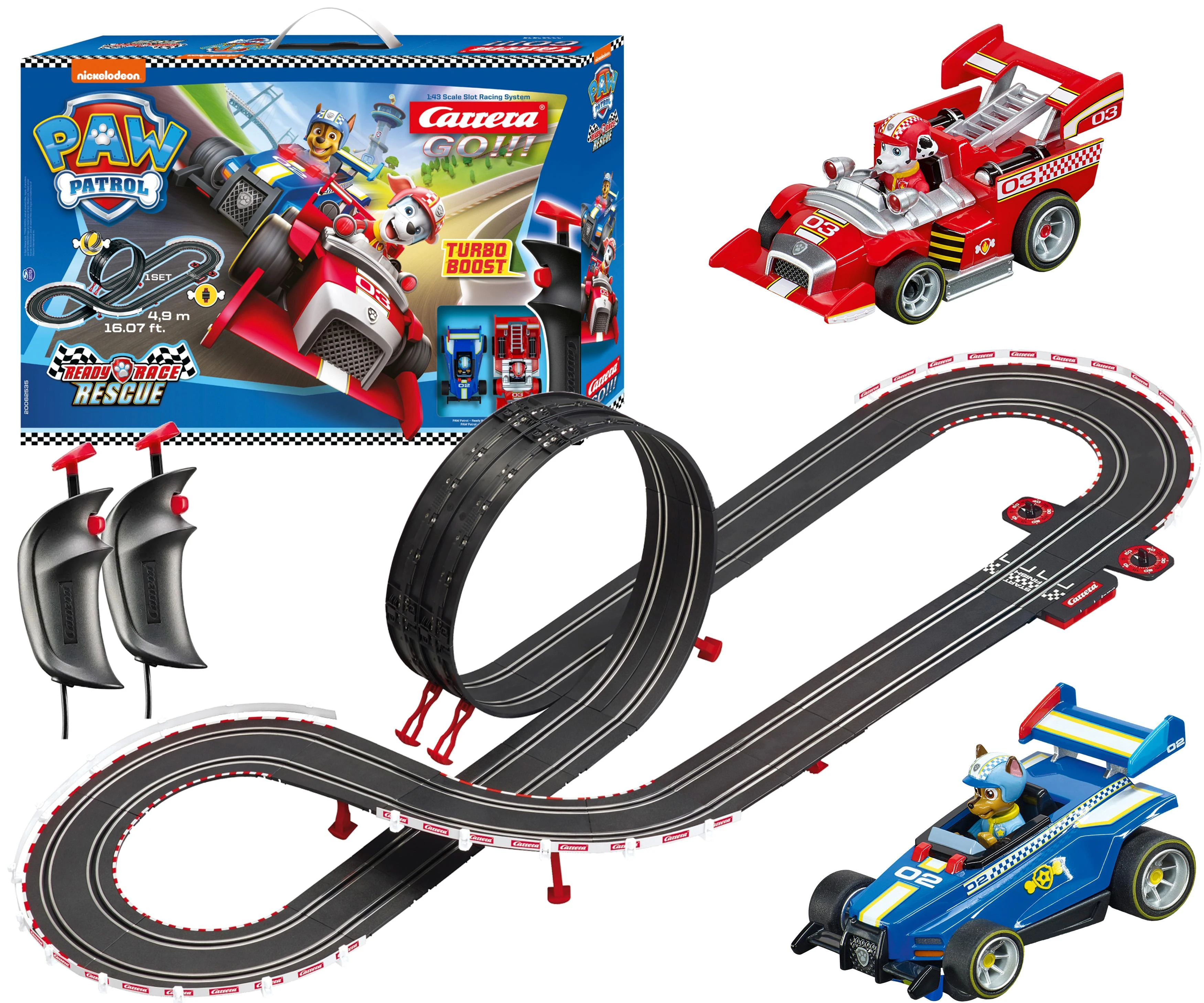 Carrera Žaislinis Paw Patrol lenktynių trasa 4,9 m