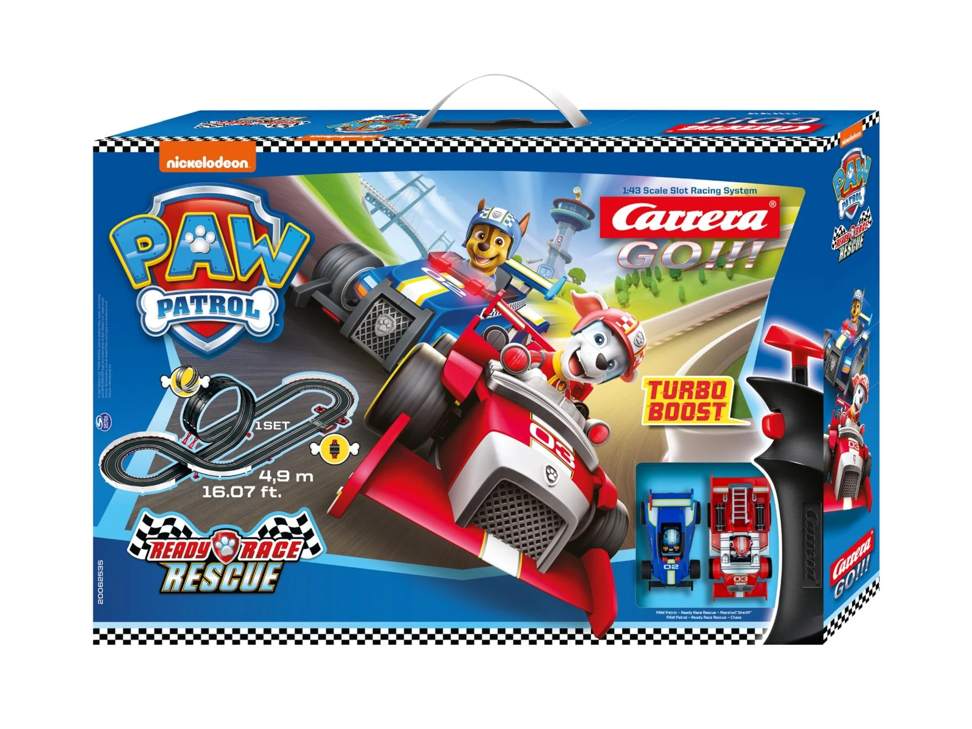 Carrera Žaislinis Paw Patrol lenktynių trasa 4,9 m