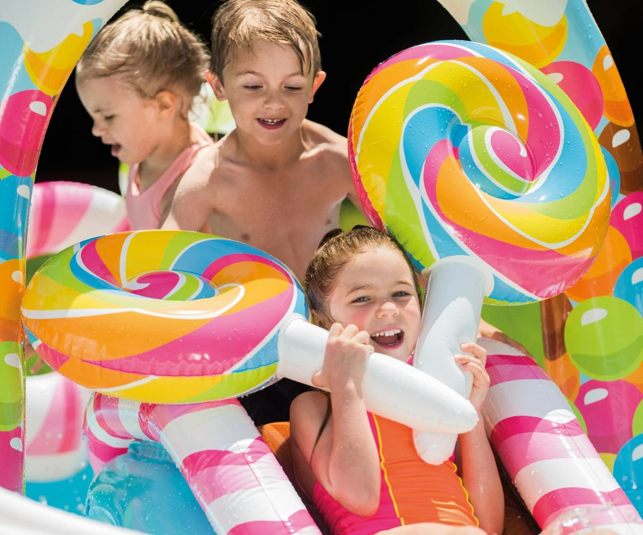INTEX CANDY WATER ŽAIDIMŲ AIKŠTELĖ, 295 CM X 191 CM X 130 CM, 57149NP