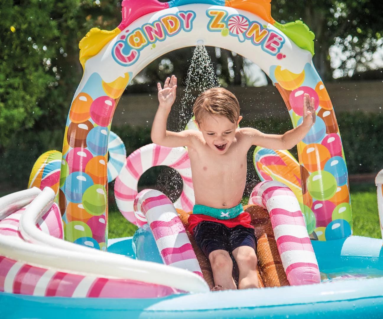 INTEX CANDY WATER ŽAIDIMŲ AIKŠTELĖ, 295 CM X 191 CM X 130 CM, 57149NP
