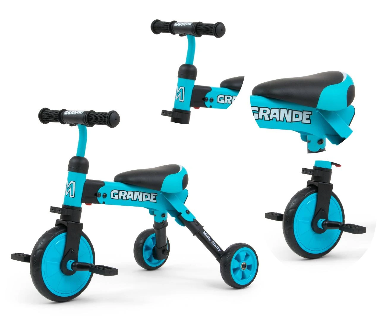 Milly Mally Triratukas 2in1 Grande, mėlynos spalvos