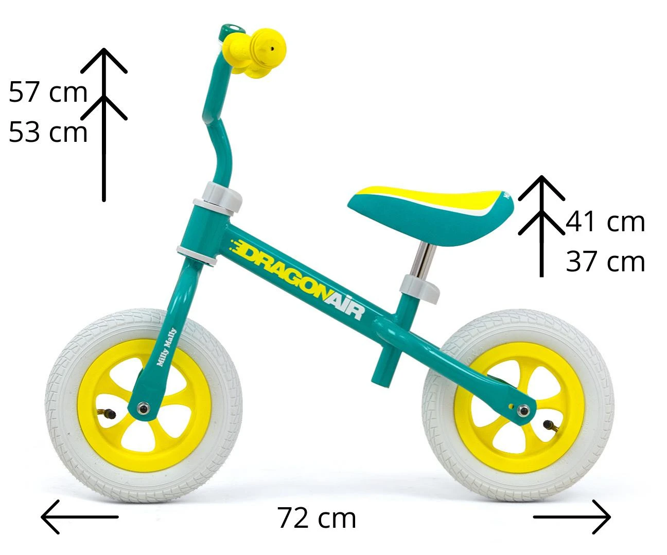 Balansinis dviratukas Milly Mally Dragon Air, mėtinis