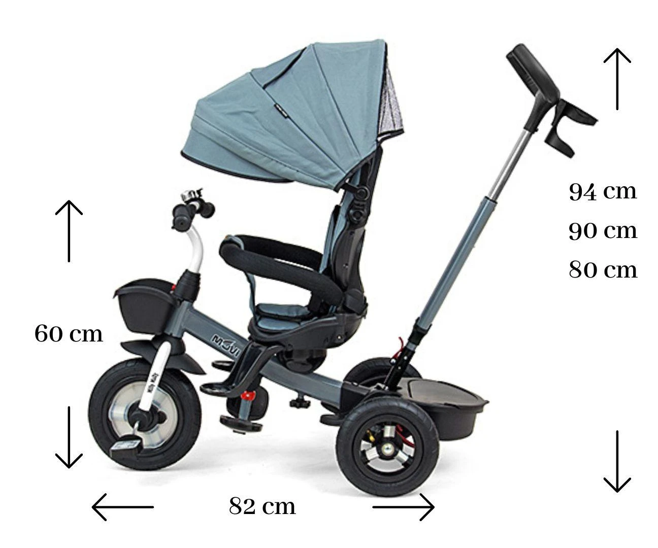 MILLY MALLY 2490 Triratis Movi pilkas 5in1