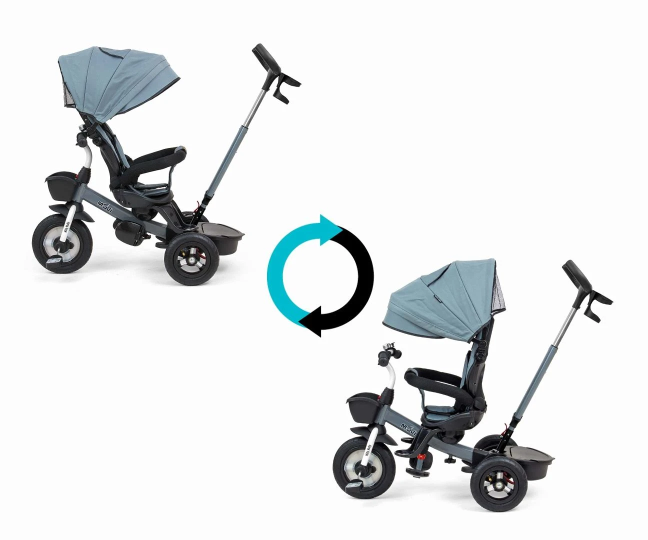 MILLY MALLY 2490 Triratis Movi pilkas 5in1