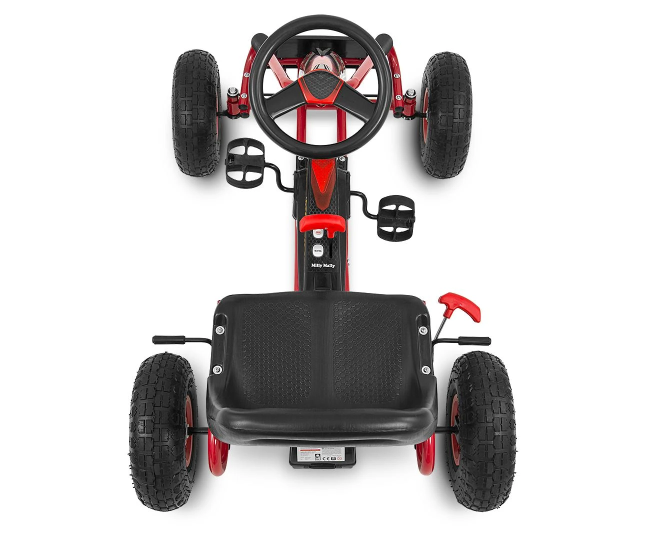 Milly Mally Thor Raudona pedalinis gokartas