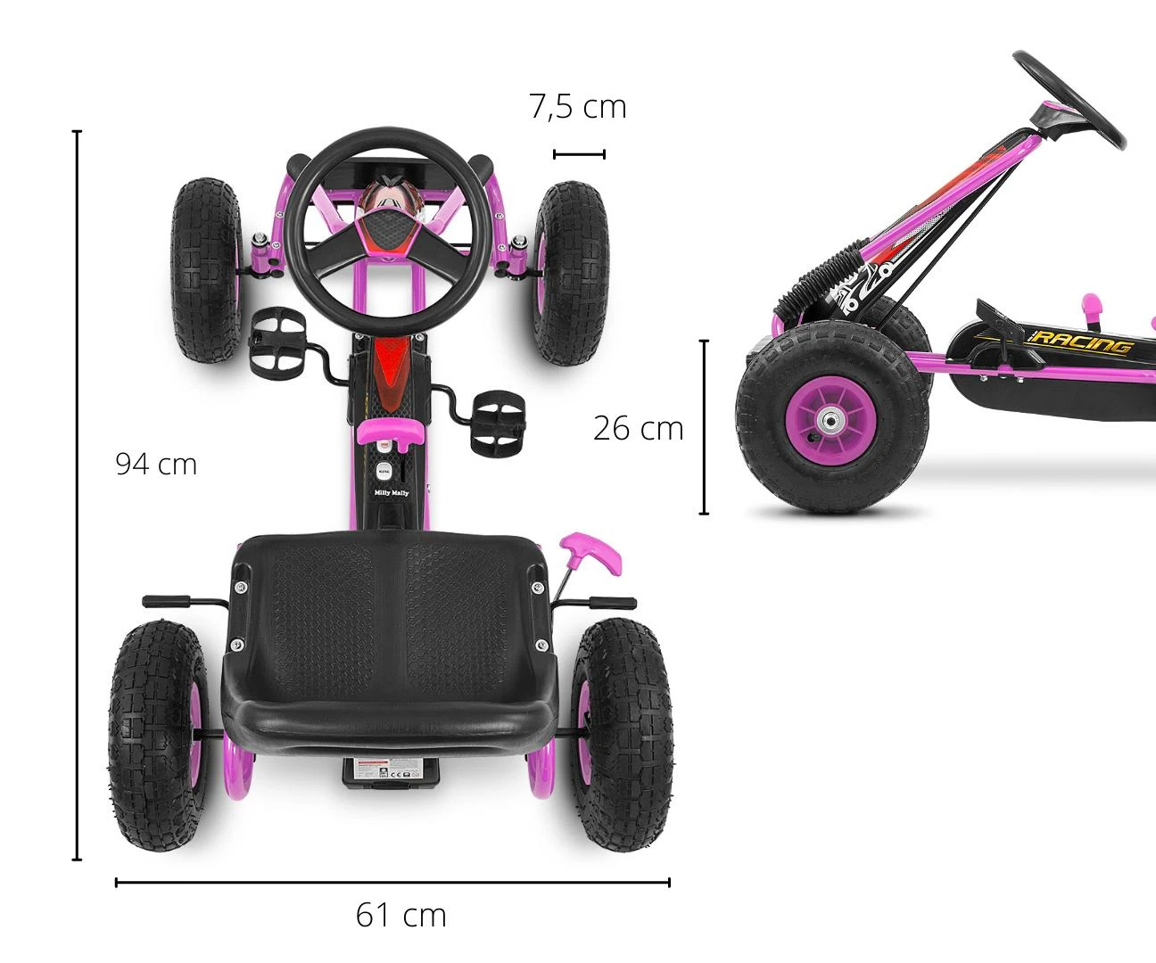 Milly Mally Thor pedalinis kartingas