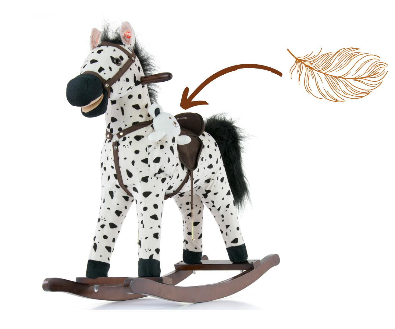 Milly Mally Juodieji taškeliai 2015 m. Mustang supamasis arklys