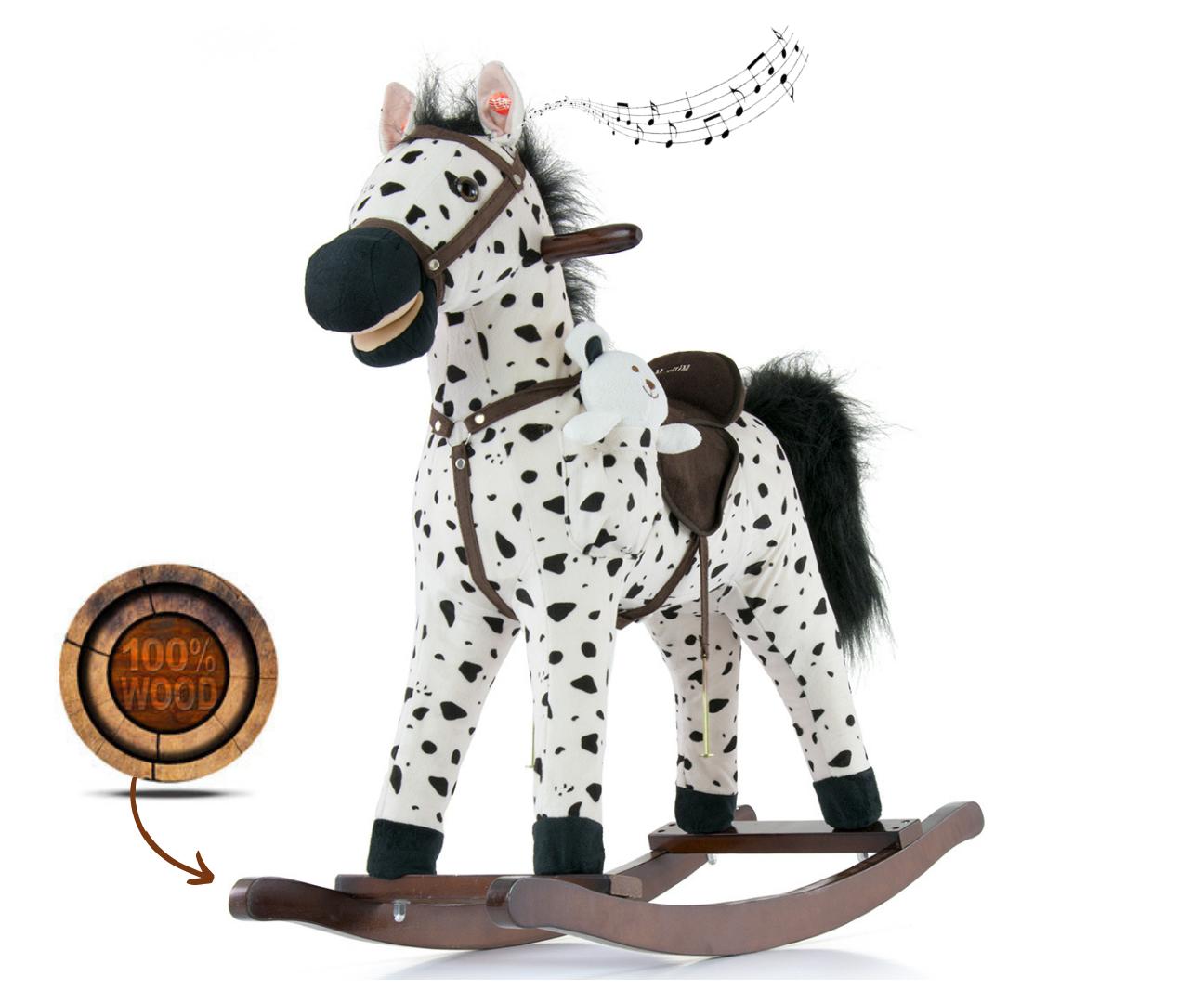 Milly Mally Juodieji taškeliai 2015 m. Mustang supamasis arklys