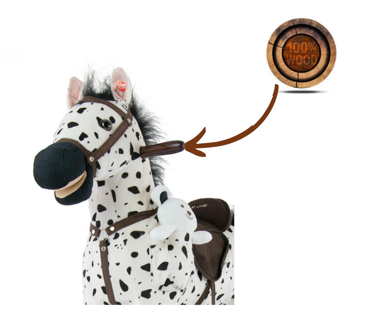 Milly Mally Juodieji taškeliai 2015 m. Mustang supamasis arklys