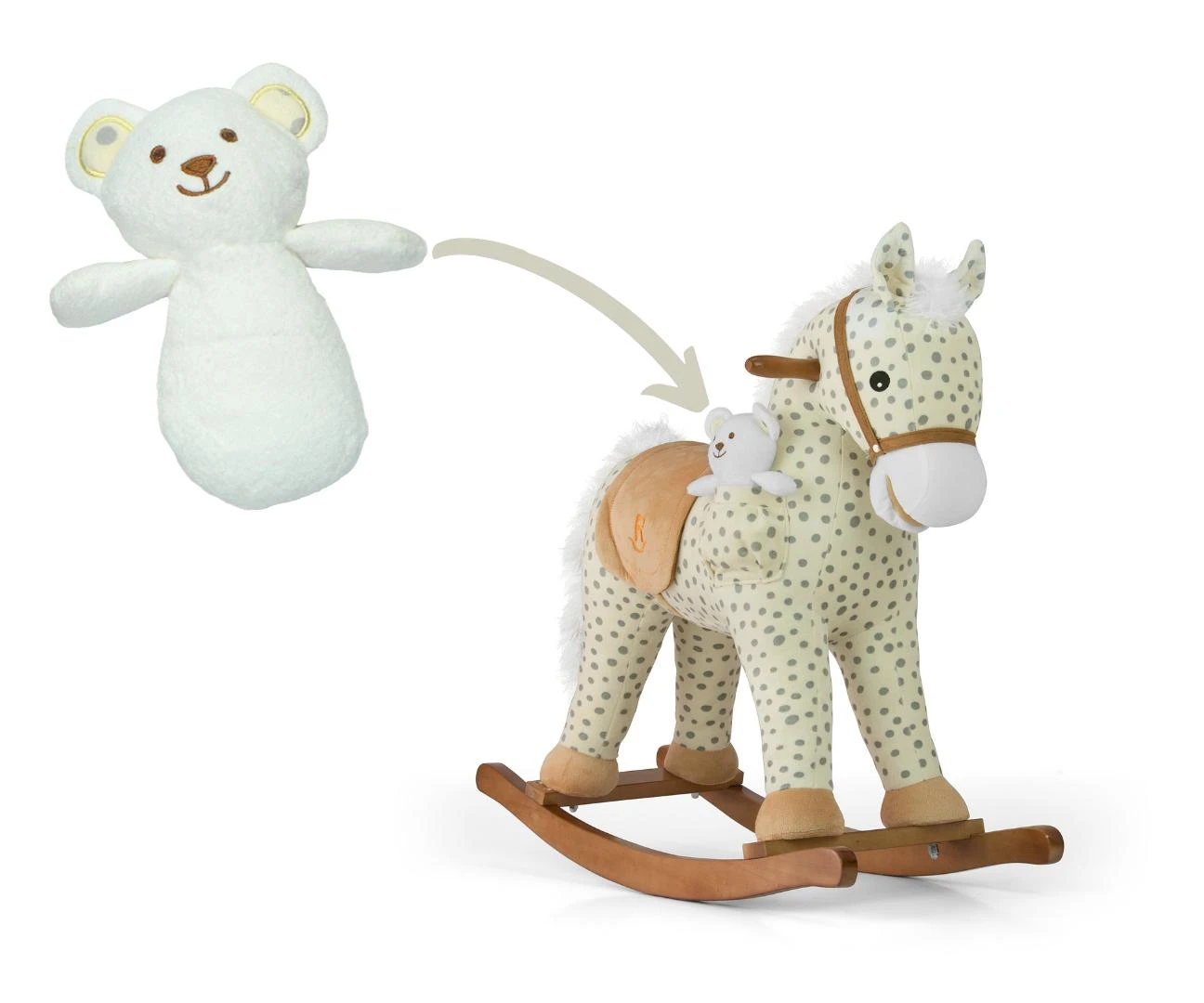 Milly Mally supamasis arkliukas Pony pilkas su taškais ir melodija