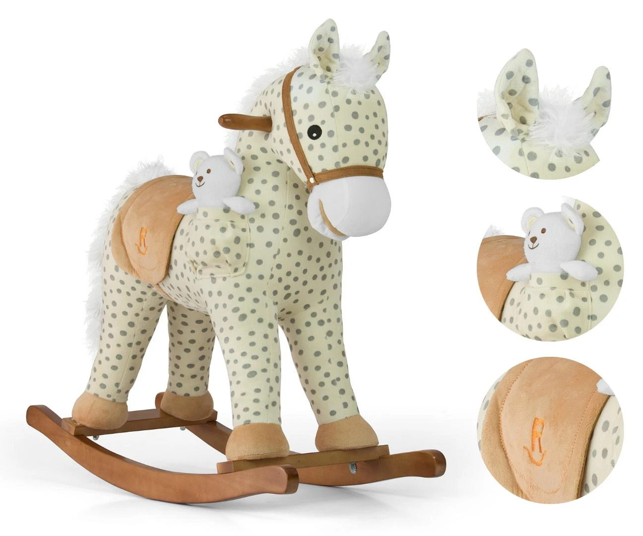 Milly Mally supamasis arkliukas Pony pilkas su taškais ir melodija
