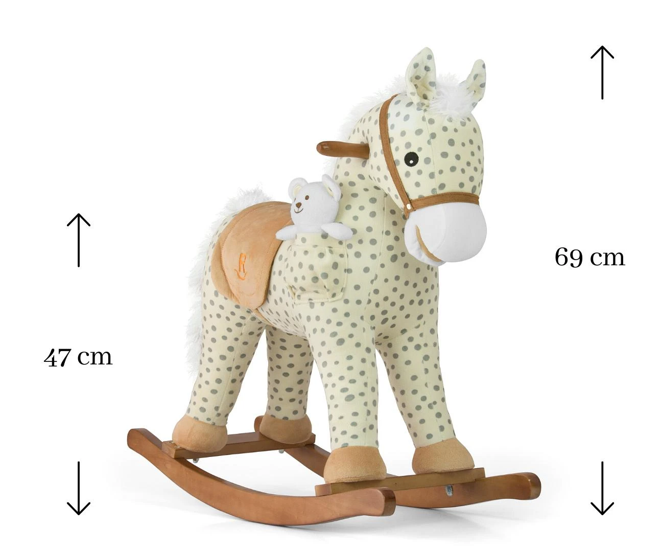 Milly Mally supamasis arkliukas Pony pilkas su taškais ir melodija