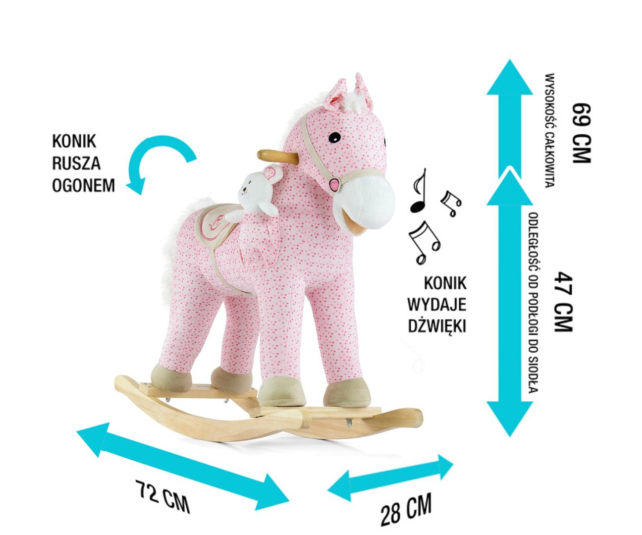 Milly Mally Supamas žaislas - Ponis, rožinės spalvos