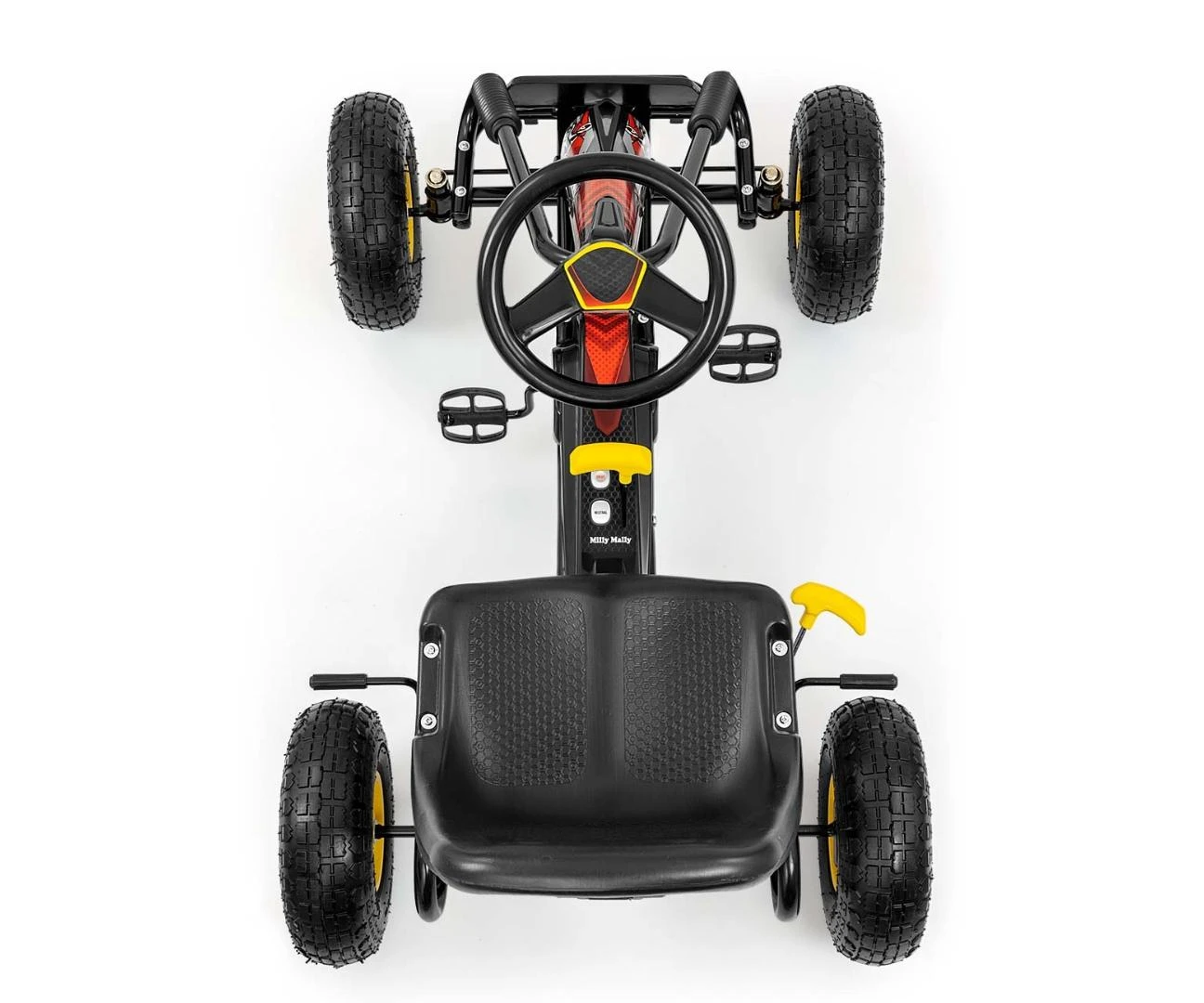 Milly Mally Thor juodas pedalinis gokartas