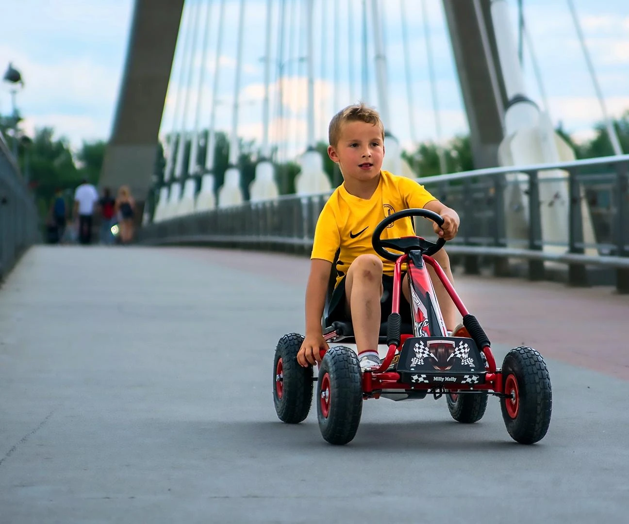 Milly Mally Thor juodas pedalinis gokartas