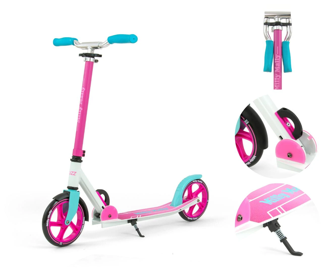 Paspirtukas Milly Mally Buzz, juodos spalvos