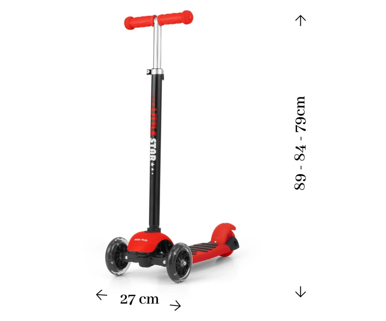 MILLY MALLY 1596 MOTOROLERIS Maža žvaigždė raudona