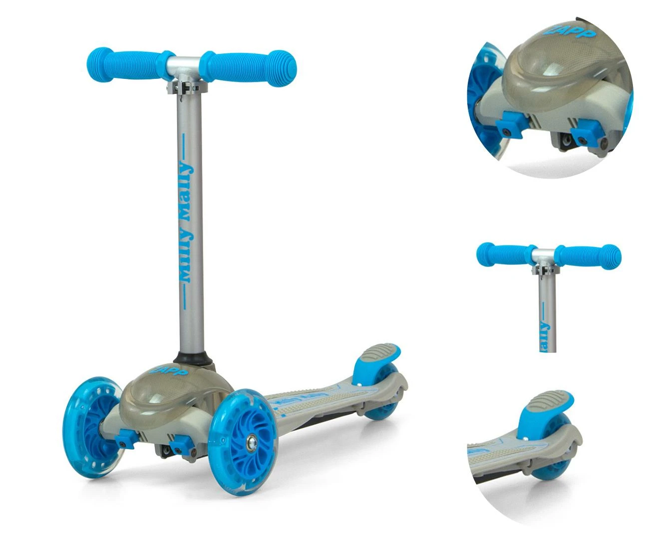 MILLY MALLY Motoroleris SCOOTER Zapp pilkas