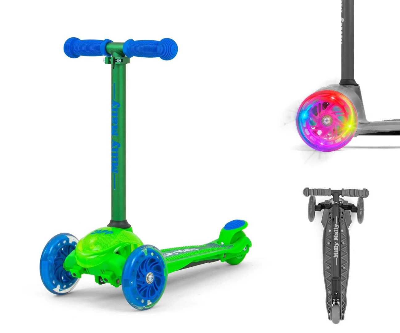 Milly Mally Paspirtukas Scooter Zapp, žalias (2214)