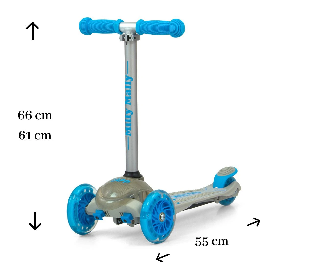 MILLY MALLY Motoroleris SCOOTER Zapp pilkas