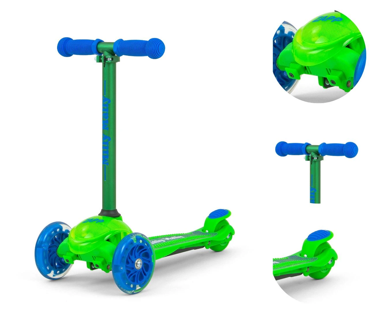 Milly Mally Paspirtukas Scooter Zapp, žalias (2214)