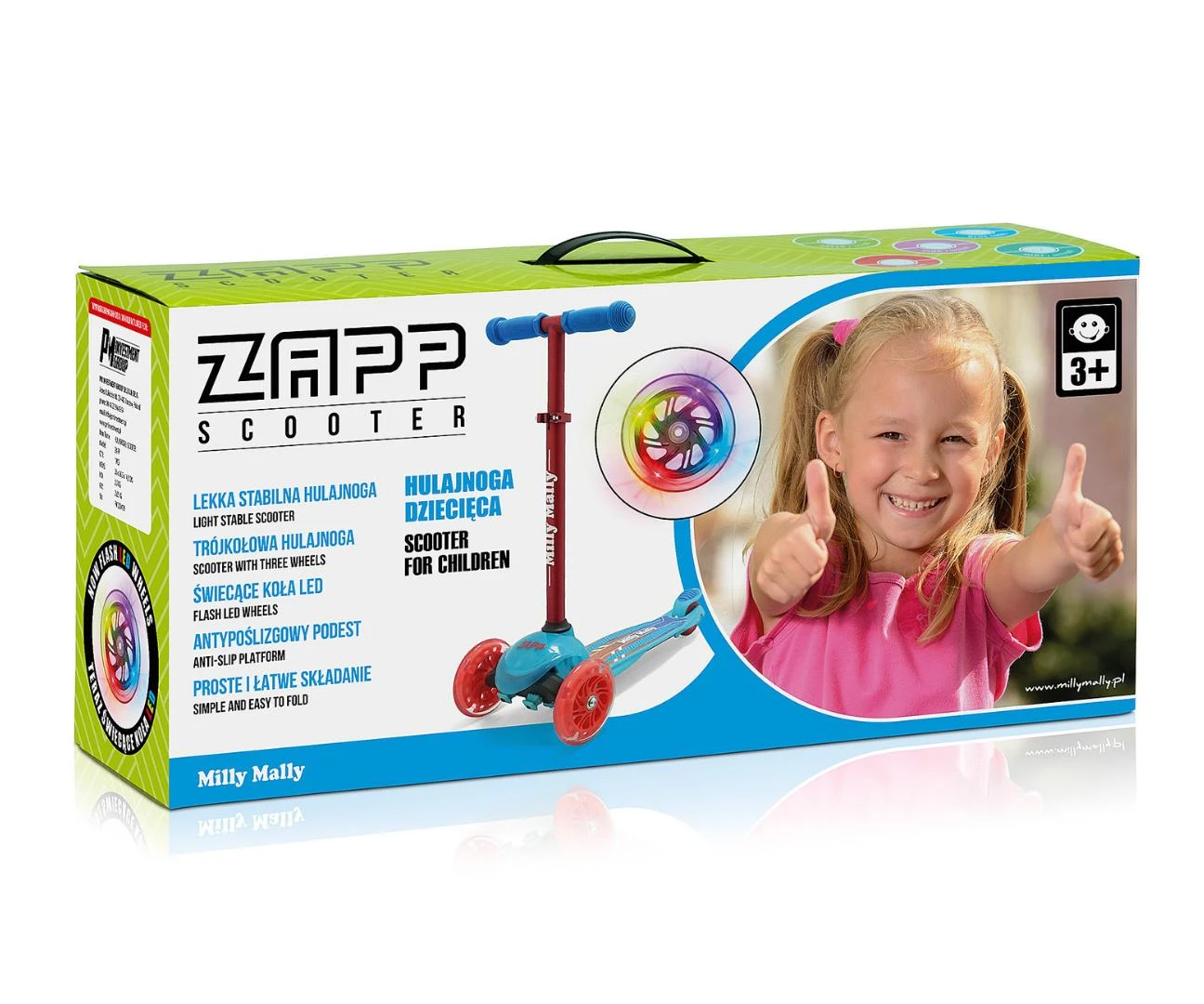 MILLY MALLY Motoroleris Zapp Tamsiai mėlynas