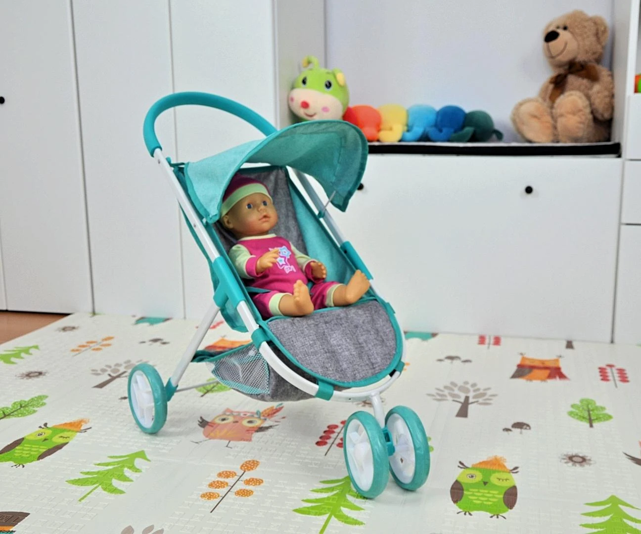 MILLY MALLY 3106 Susie Prestige mėtų lėlių vežimėlis