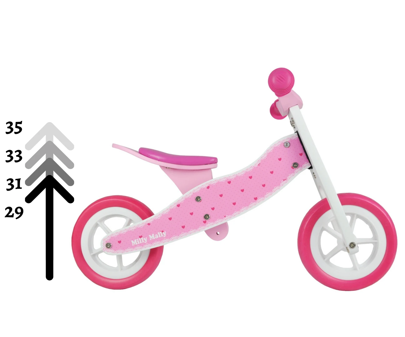 MILLY MALLY 2in1 transporto priemonė COOL/LOOK HEARTS