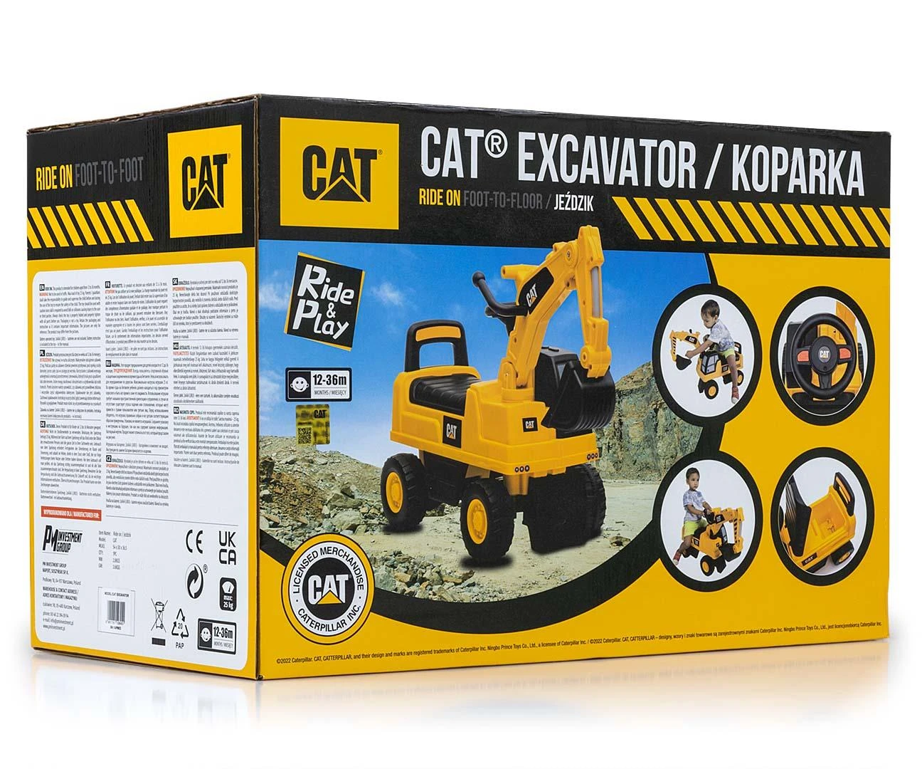 Milly Mally Vaikiškas CAT Ekskavatorius Žaislinis Transporteris