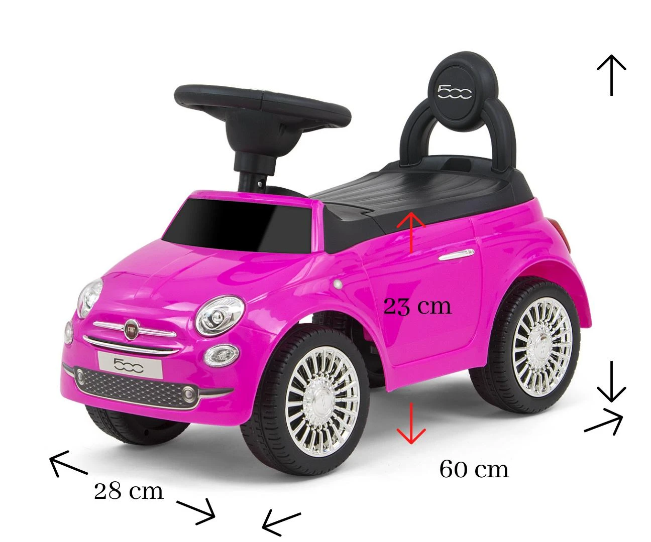 Milly Mally Fiat 500 transporto priemonė, Rožinė