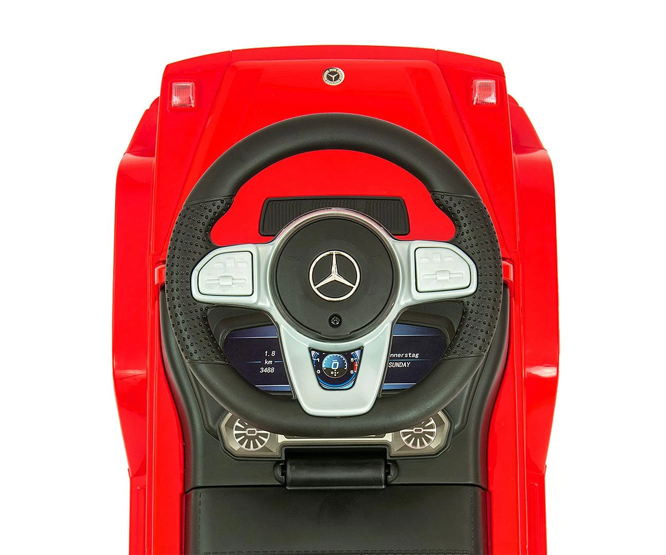 Paspiriama mašinėlė - stumdukas Milly Mally Mercedes G350d, Raudona