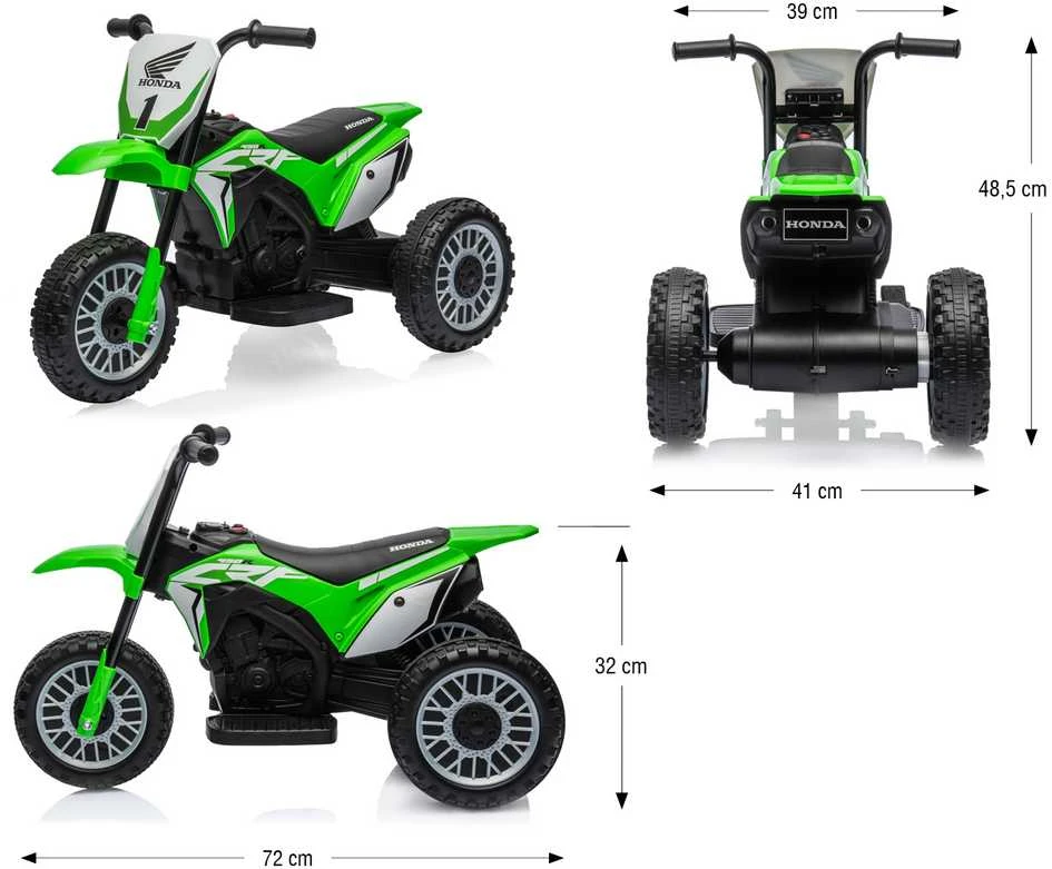 Milly Mally Elektrinis motociklas HONDA CRF 450R, Žalias
