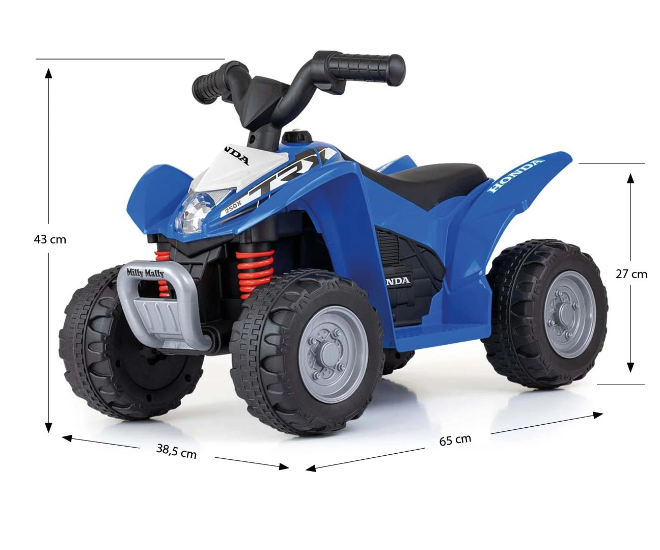 MILLY MALLY 4478 Akumuliatorinė transporto priemonė keturratis HONDA keturratis mėlynas