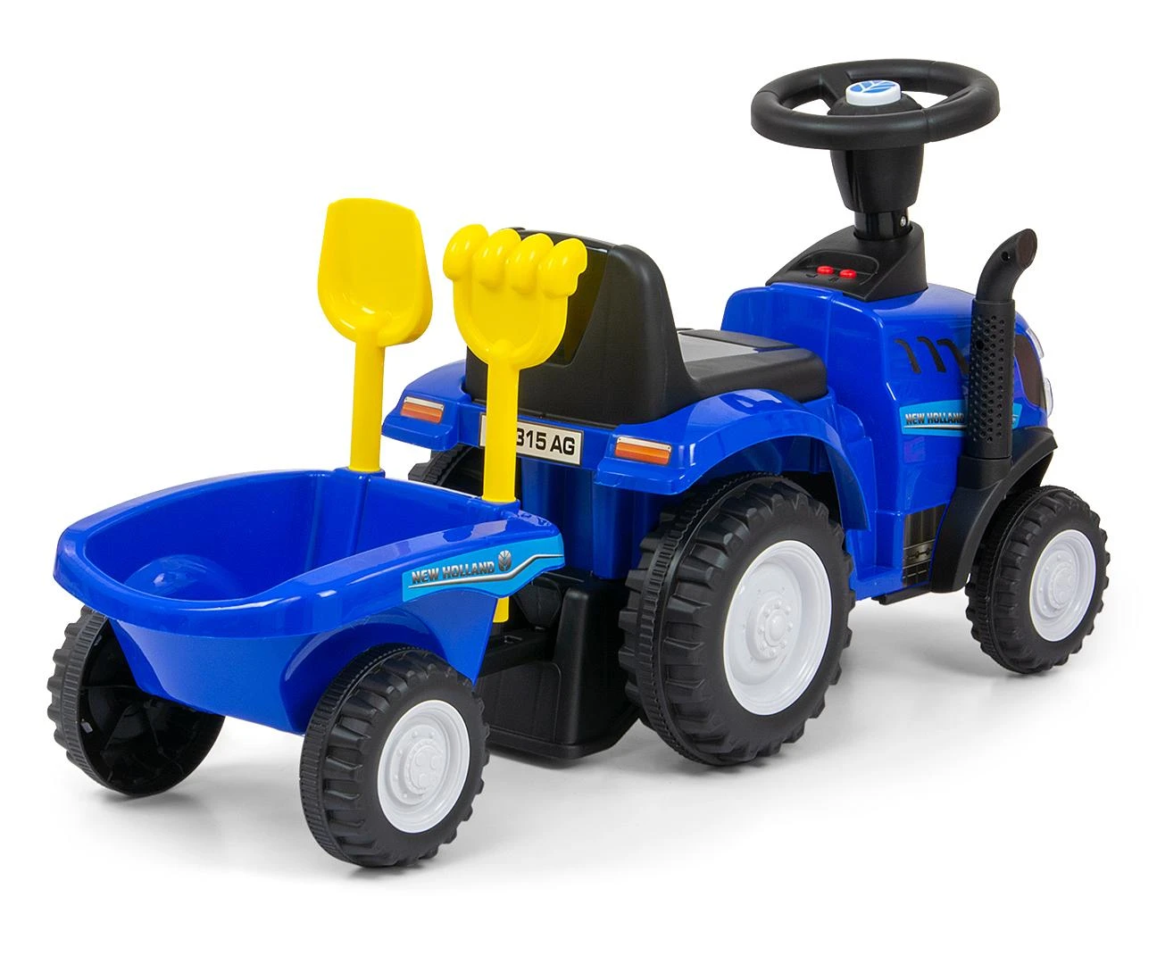 Milly Mally Jeździk Vežimėlis „New Holland T7“ traktorius, mėlynas