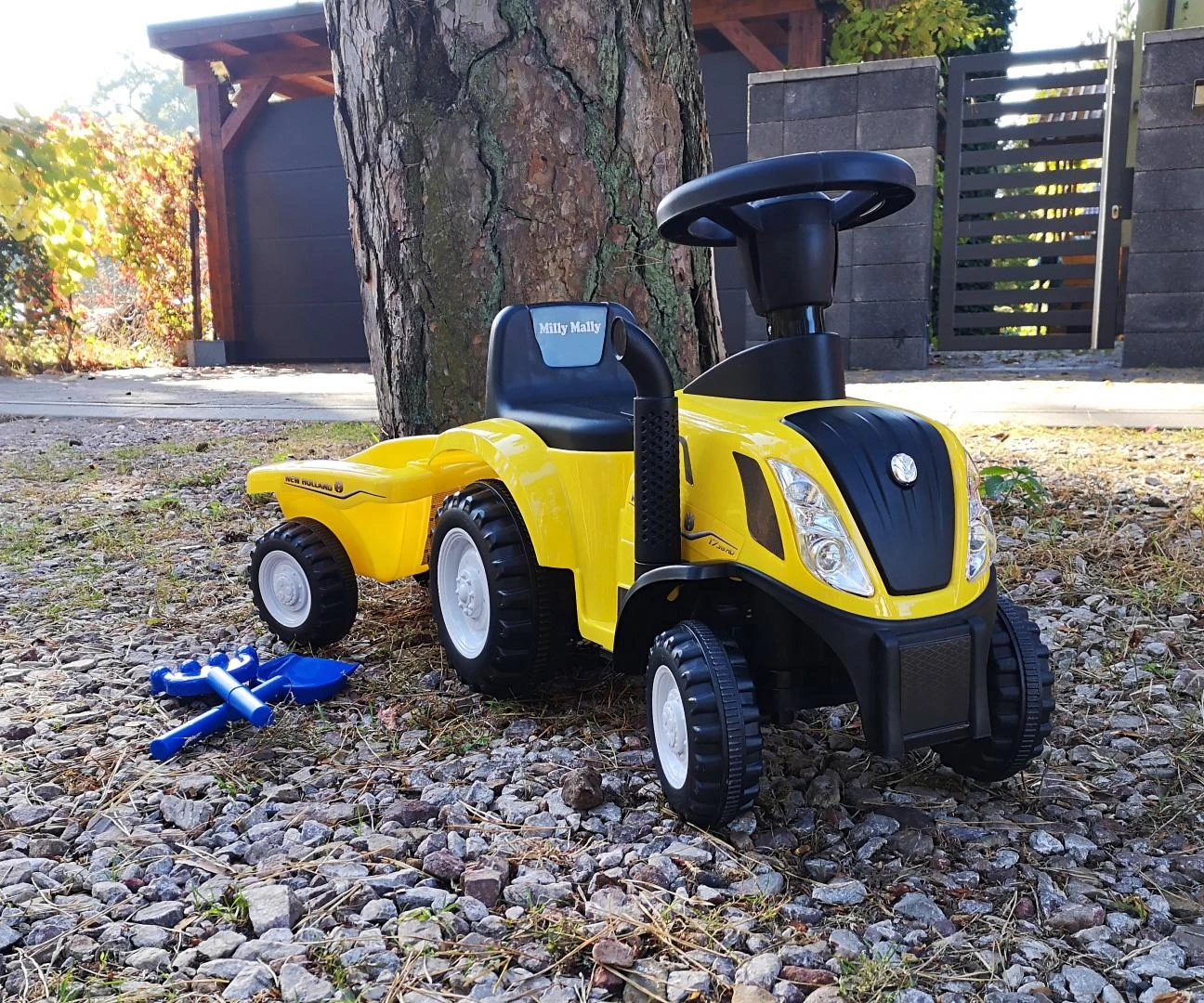 Milly Mally NEW HOLLAND 3902 transporto priemonė T7 traktorius geltonas