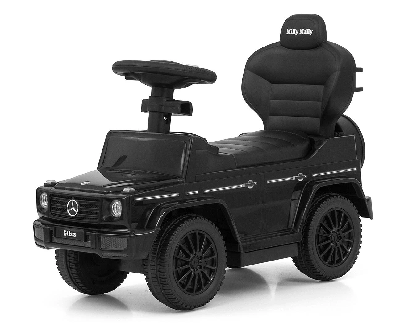 Paspirtukas su vairavimo rankena MERCEDES G350d Milly Mally juodas