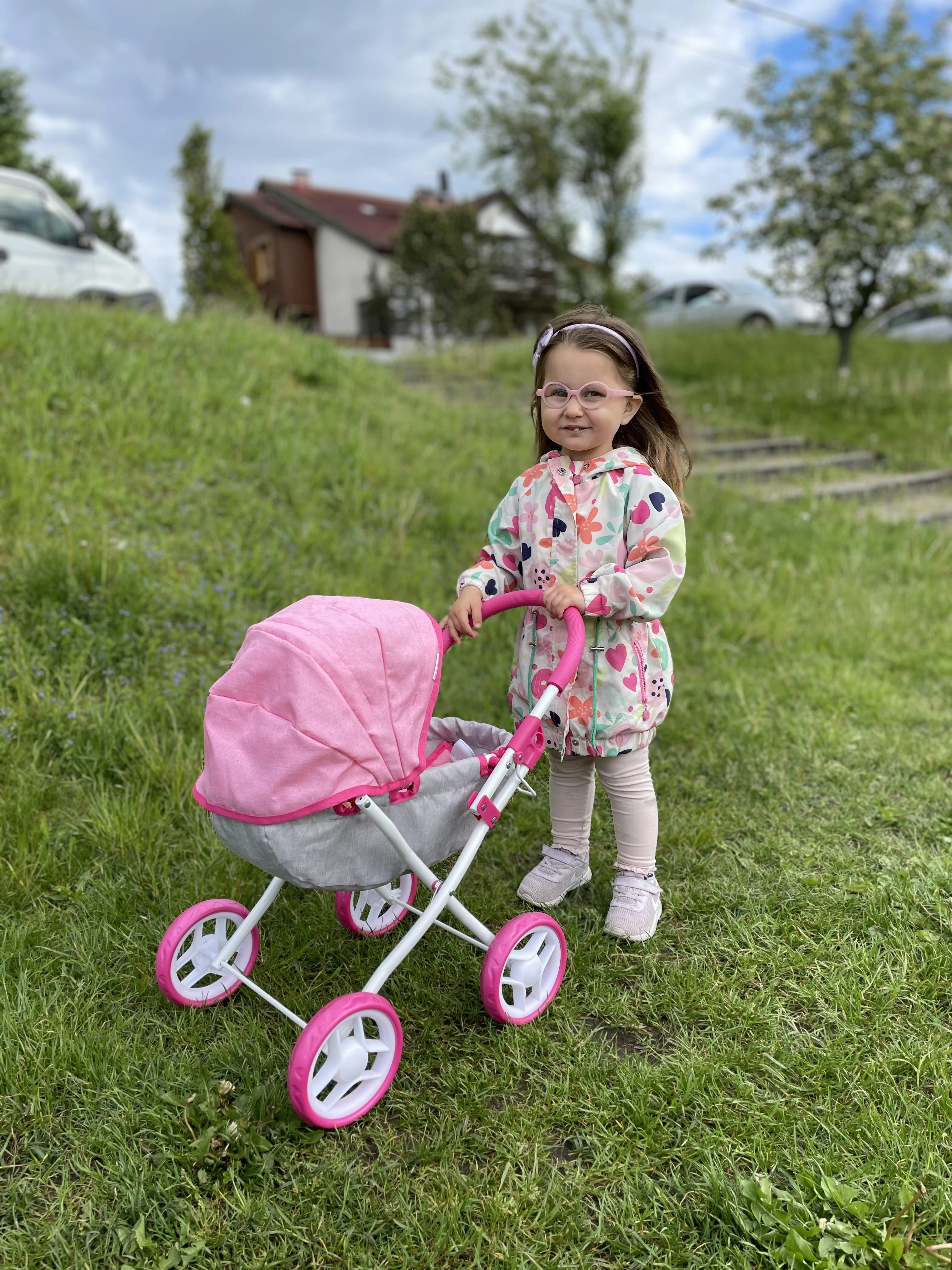 Milly Mally Dori lėlių vežimėlis, rožinės spalvos aprašymas - Prekės nuotrauka