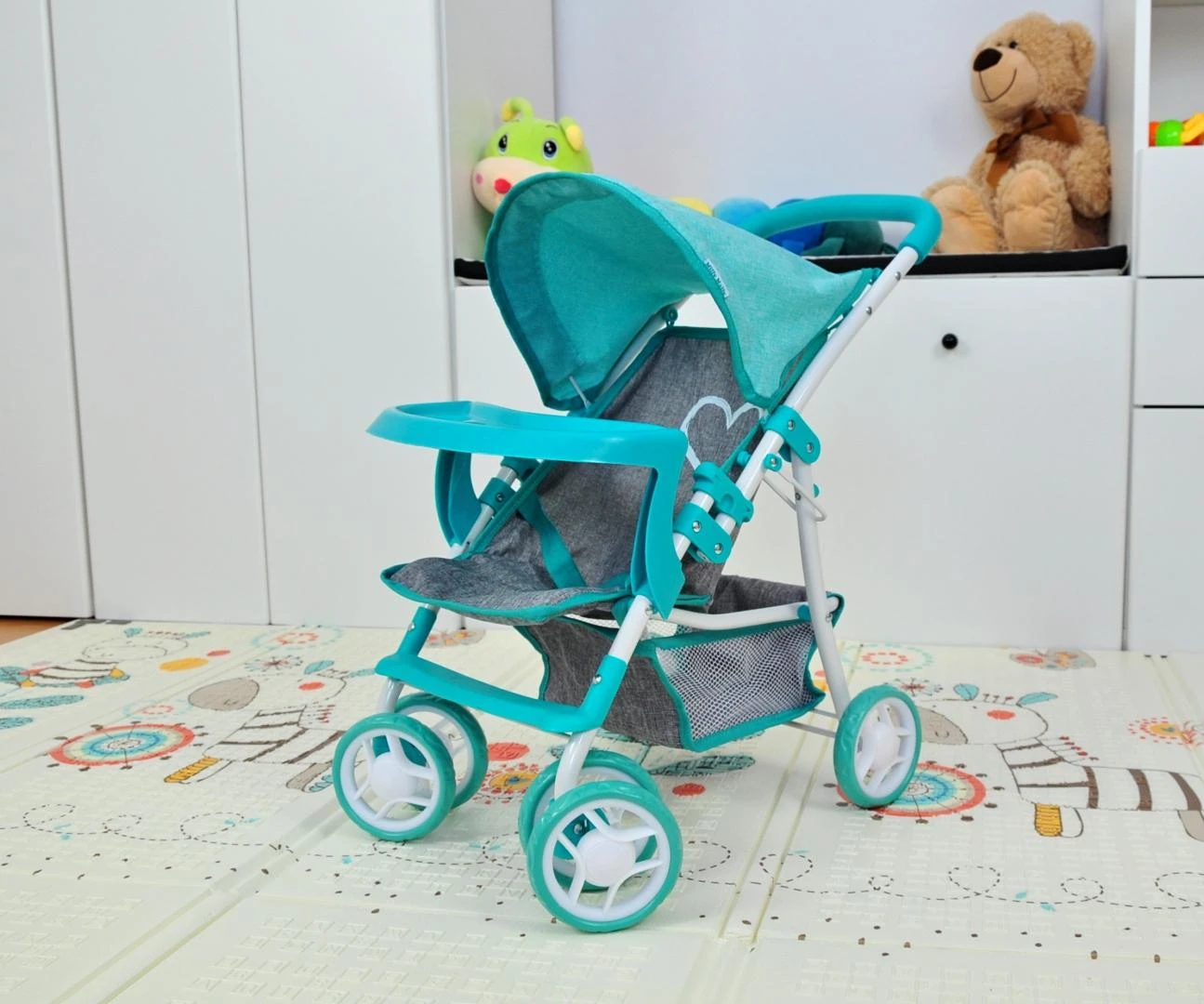 Milly Mally Kate lėlių vežimėlis, mėtų spalvos