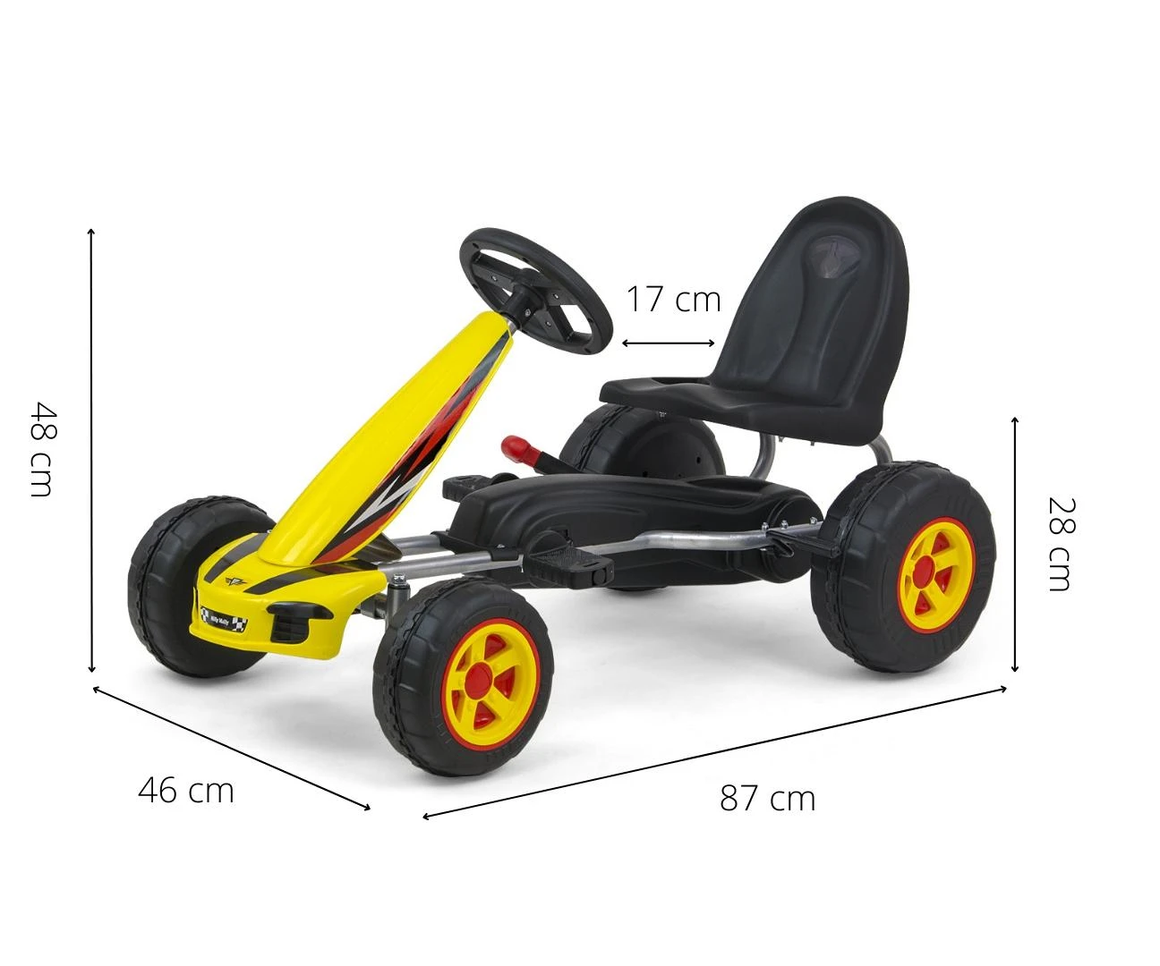 Milly Mally Vaikiškas gokartas VIPER su pedalais