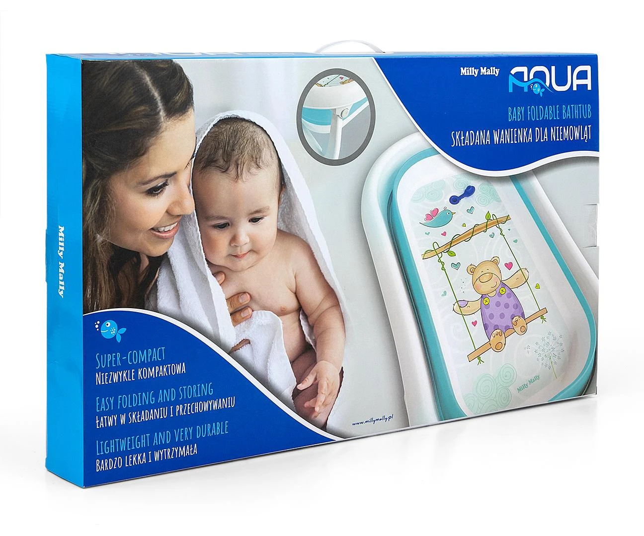 Rožinė MILLY MALLY sulankstoma vonia Aqua Rožinė