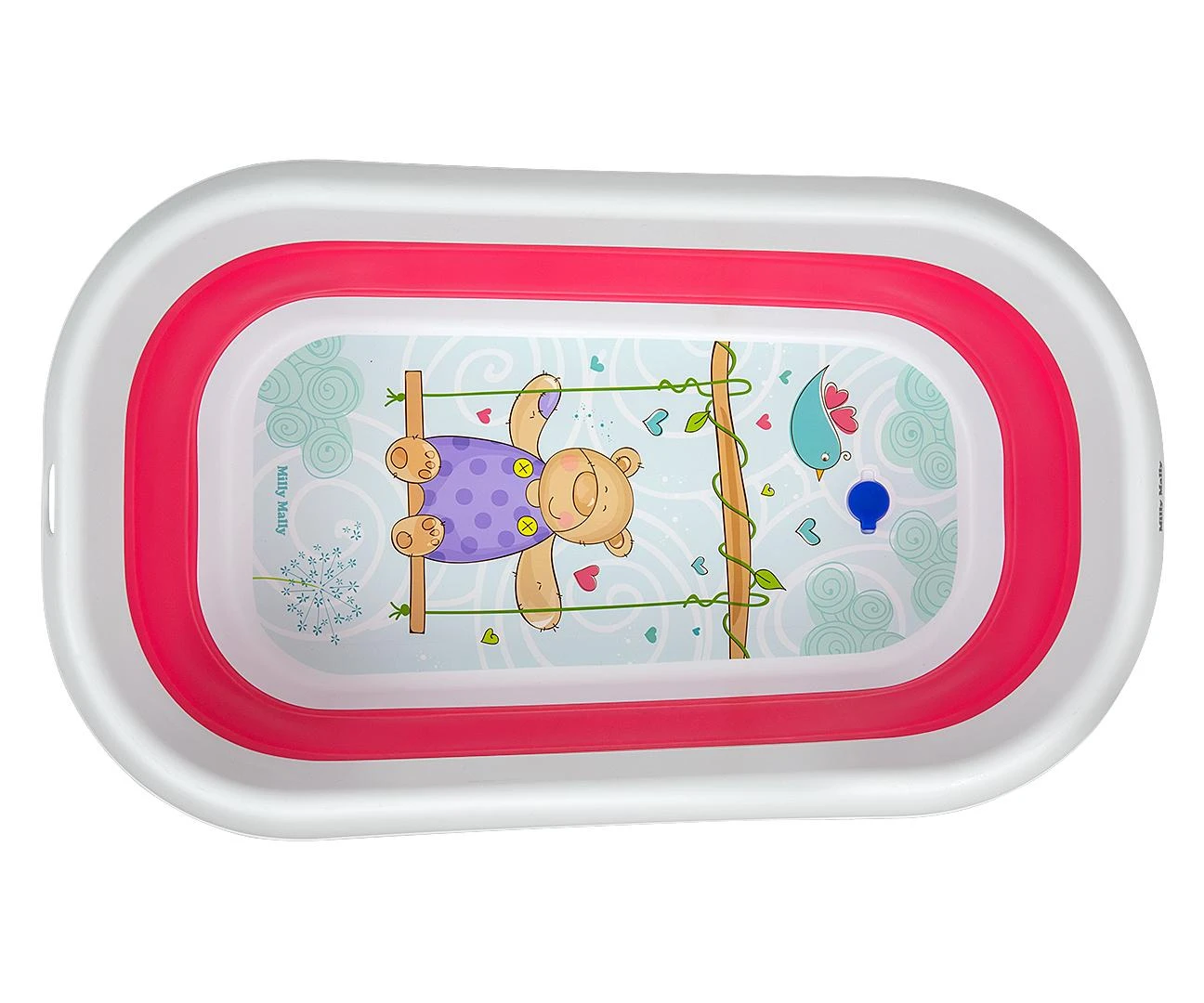 Rožinė MILLY MALLY sulankstoma vonia Aqua Rožinė