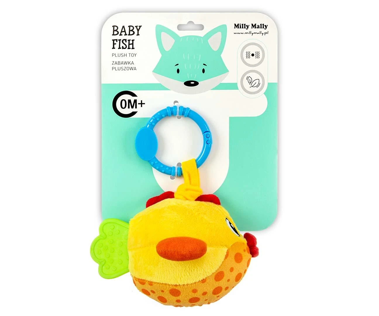 Milly Mally Pliušinis pakabinamas žaislas - Žuvytės - 2882 Geltonas