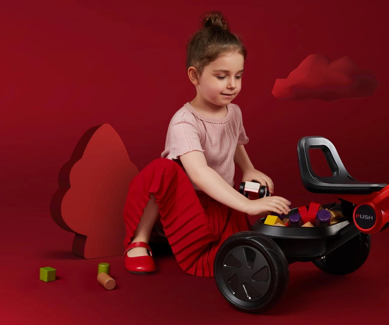 MILLY MALLY Qplay Triratis Skruzdėlytė raudona