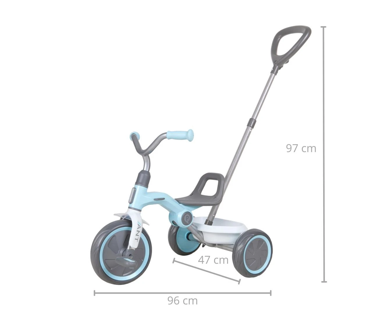 MILLY MALLY 4076 Qplay Triratis Ant Plus mėlynas