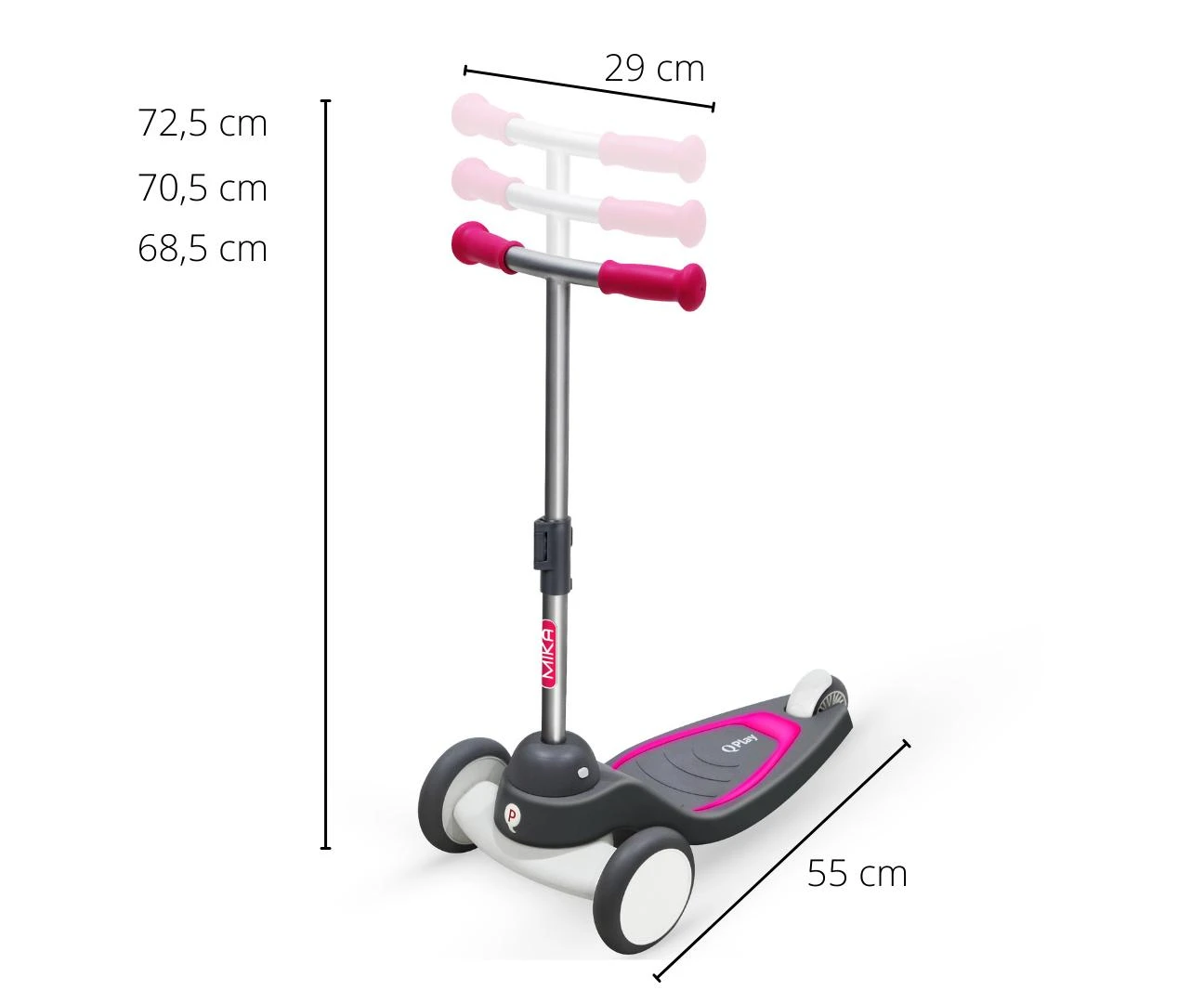 MILLY MALLY 4097 Qplay Mika Motoroleris rožinis