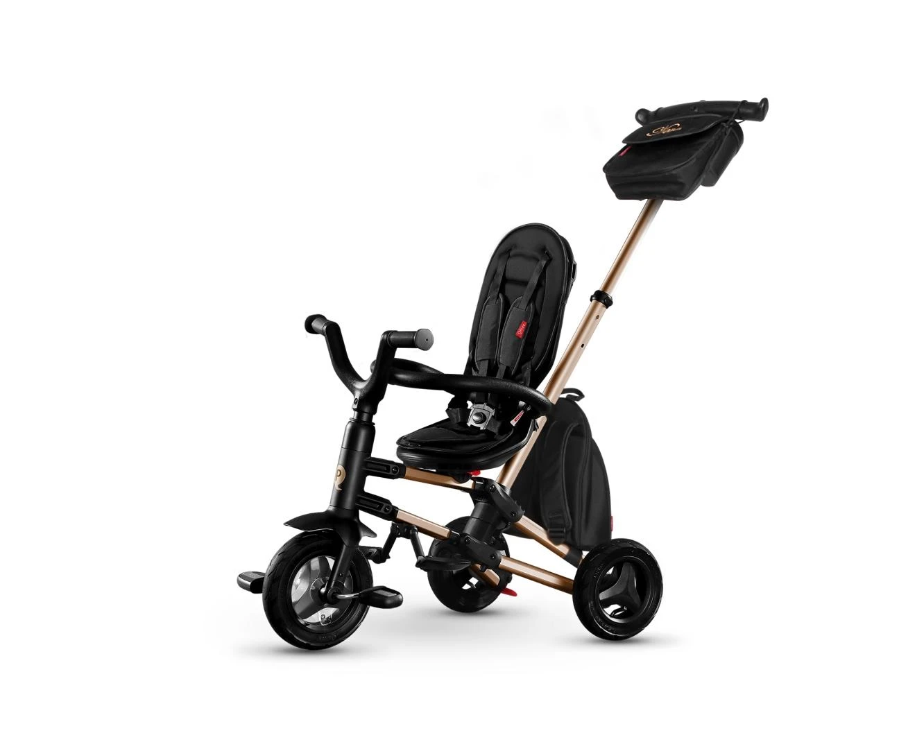 Triratukas Qplay Nova+ Rubber Golden, juodos ir aukso spalvos